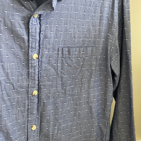 J Crew Casual Blue Button Down Collared Shirt - Picture 3 of 5